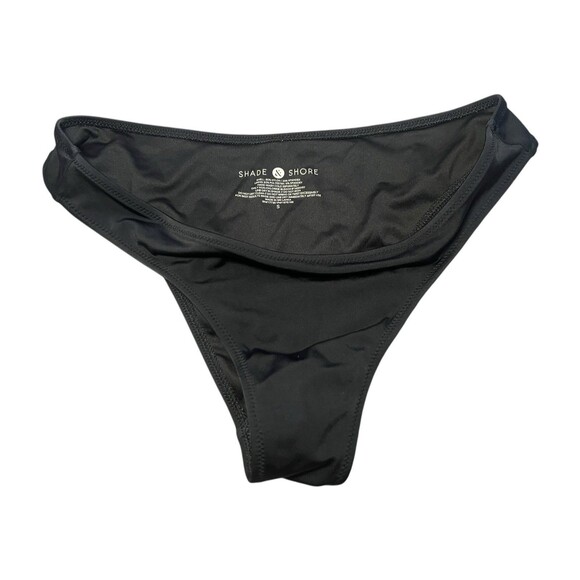 Shade & Shore Women's Size Small Black Cheeky Swim Bikini Bottoms - Picture 1 of 3